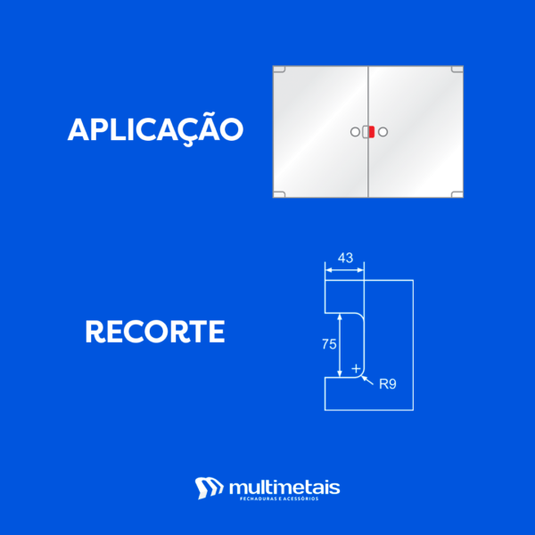 MP 1531 Contra fechadura com aparador para 1520 - Image 2